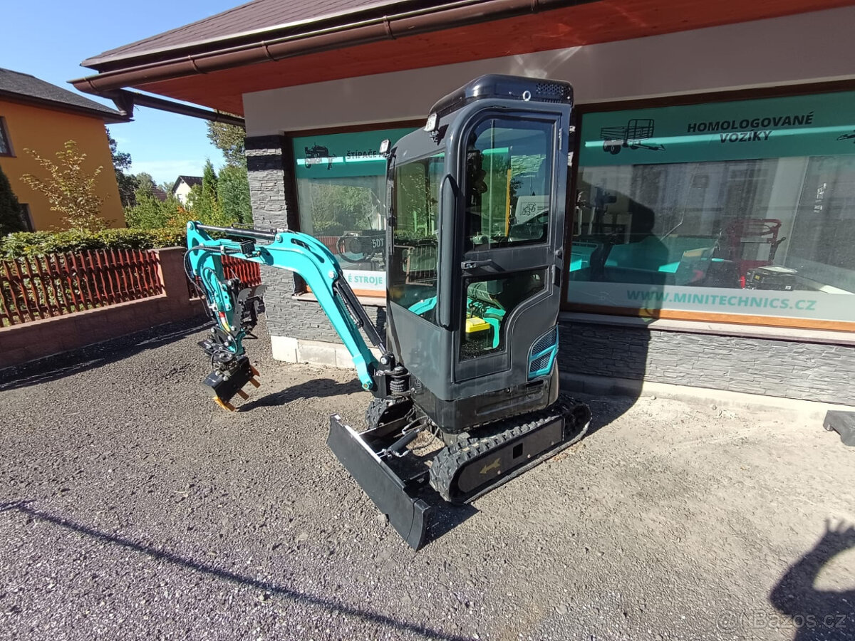 Nový minibagr 1,3T, Kubota, plná výbava