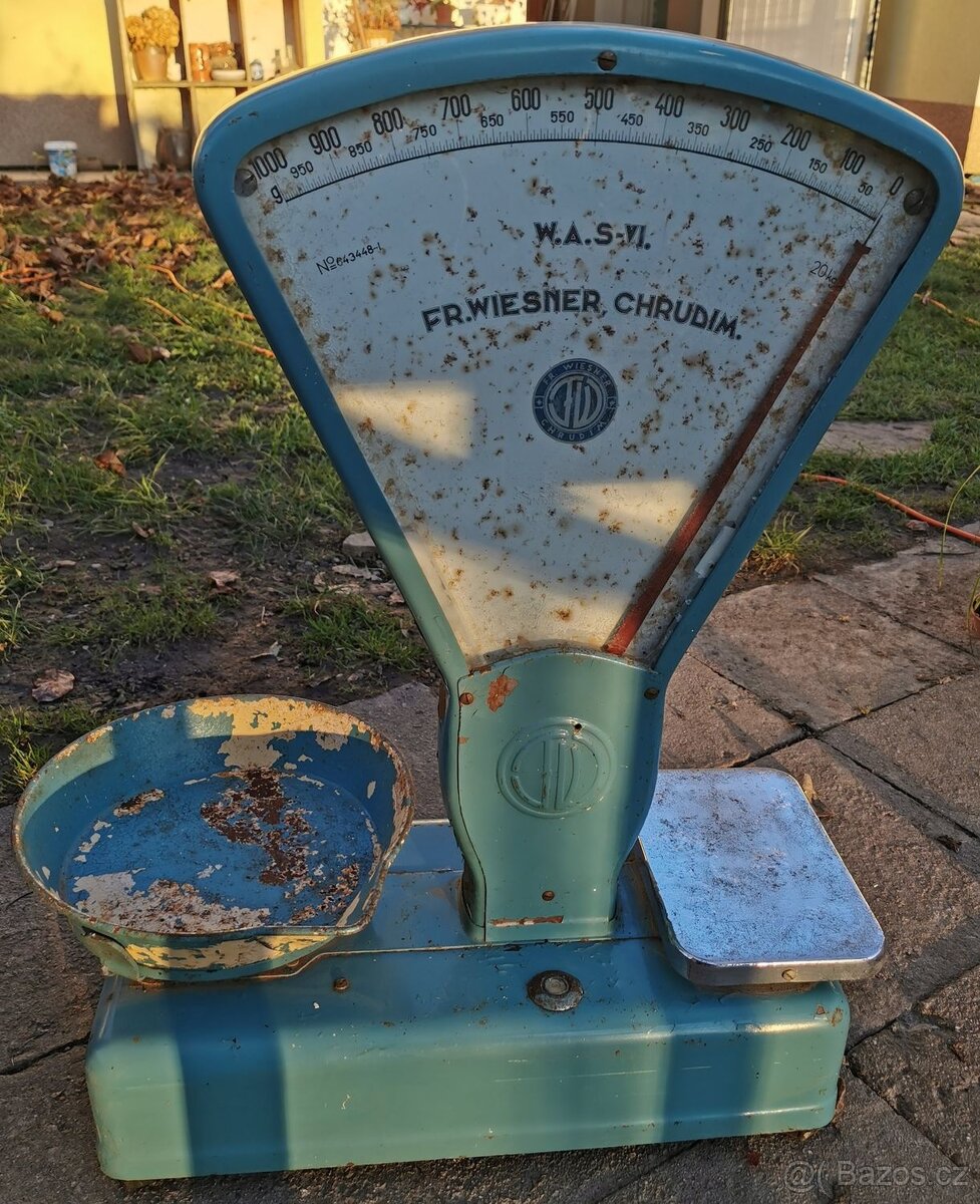 Stará váha Fr. Wiesner, Chrudim
