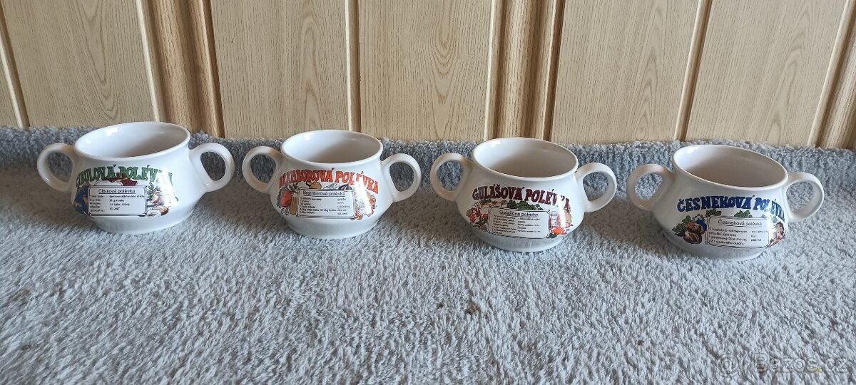 Polévkové misky retro, 4 ks