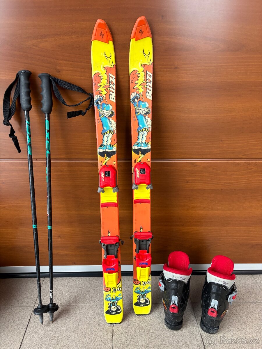 Dětský lyžařský set 100cm, boty 20,5cm vel32