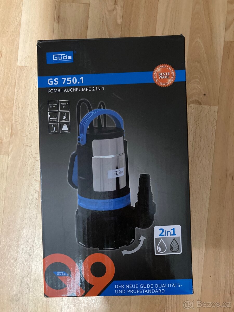 Ponorné kalové čerpadlo Güde GS 750.1 2in1