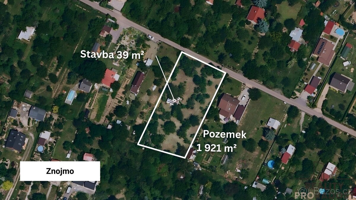 Prodej zahrady 1921 m2,