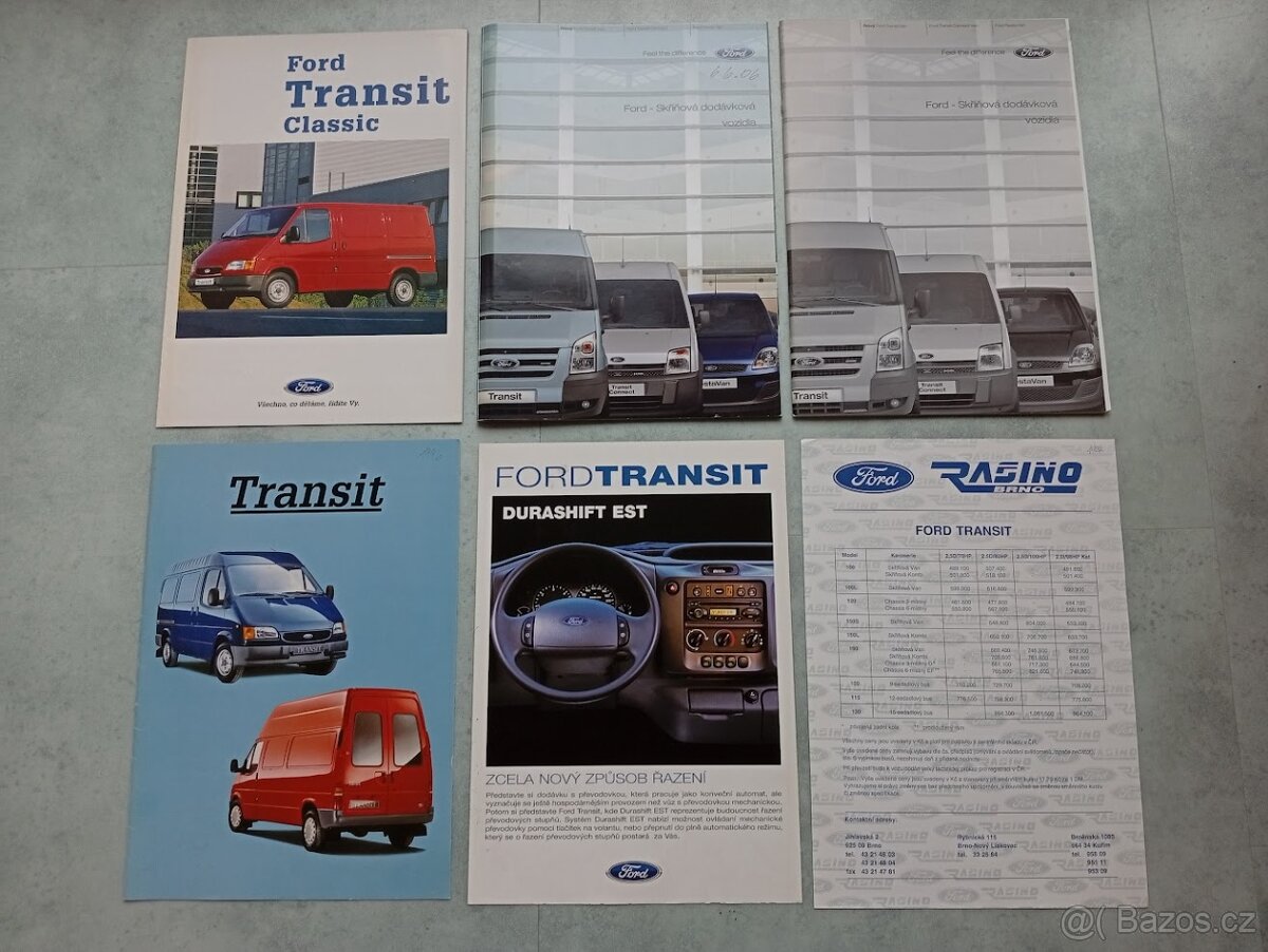 Ford Transit - prospekty - doprava v ceně