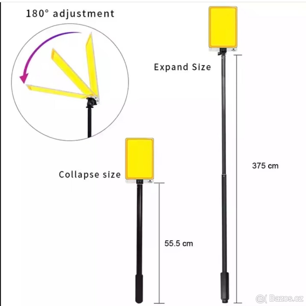 Outdoor campingové teleskopické LED svítidlo 1-ramenné