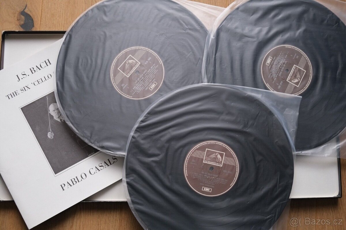 PABLO CASALS J.S BACH THE SIX CELLO SUITES - SOLO - 3 x LP