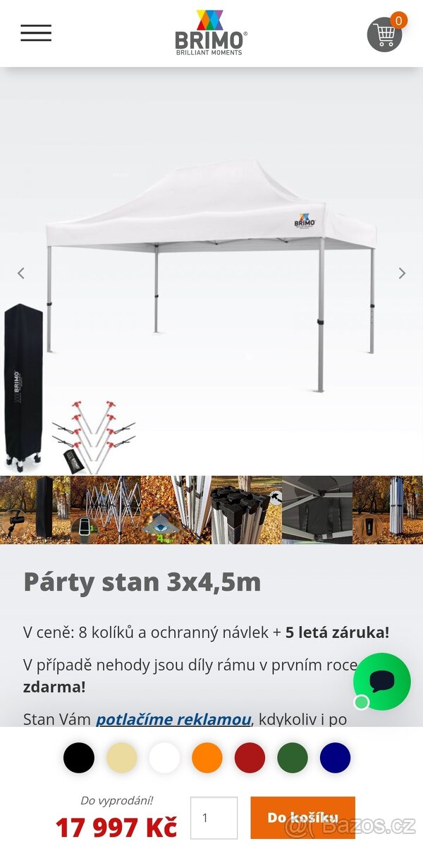 Párty stan 3x4,5m