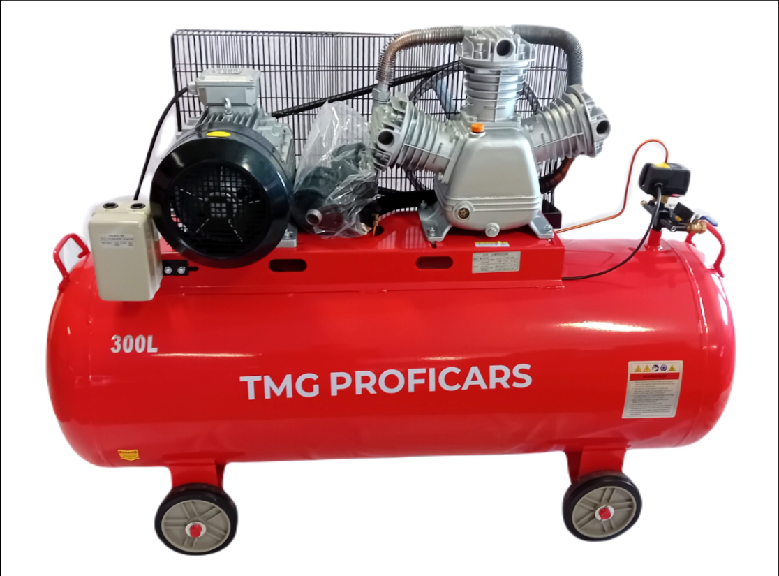 Vzduchový třípístový kompresor 300l, 900 l/min, 10 Bar