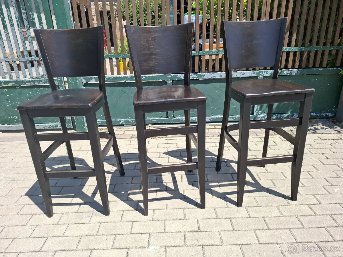 3x barové židle Ton