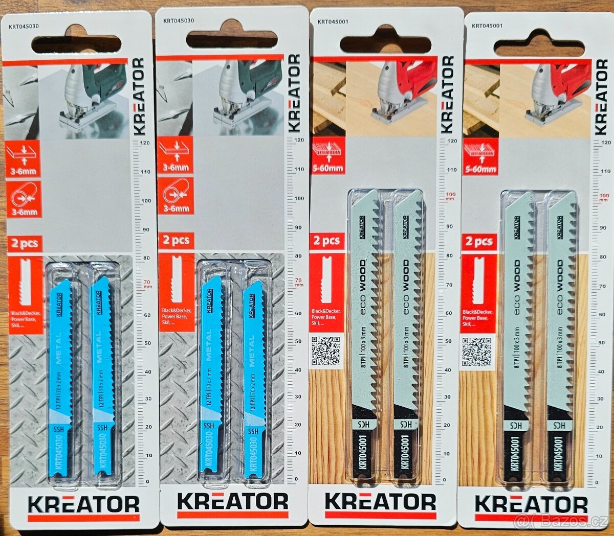 Náhradní pilové listy pro přímočarou pilu dřevo 100mm, kov 7