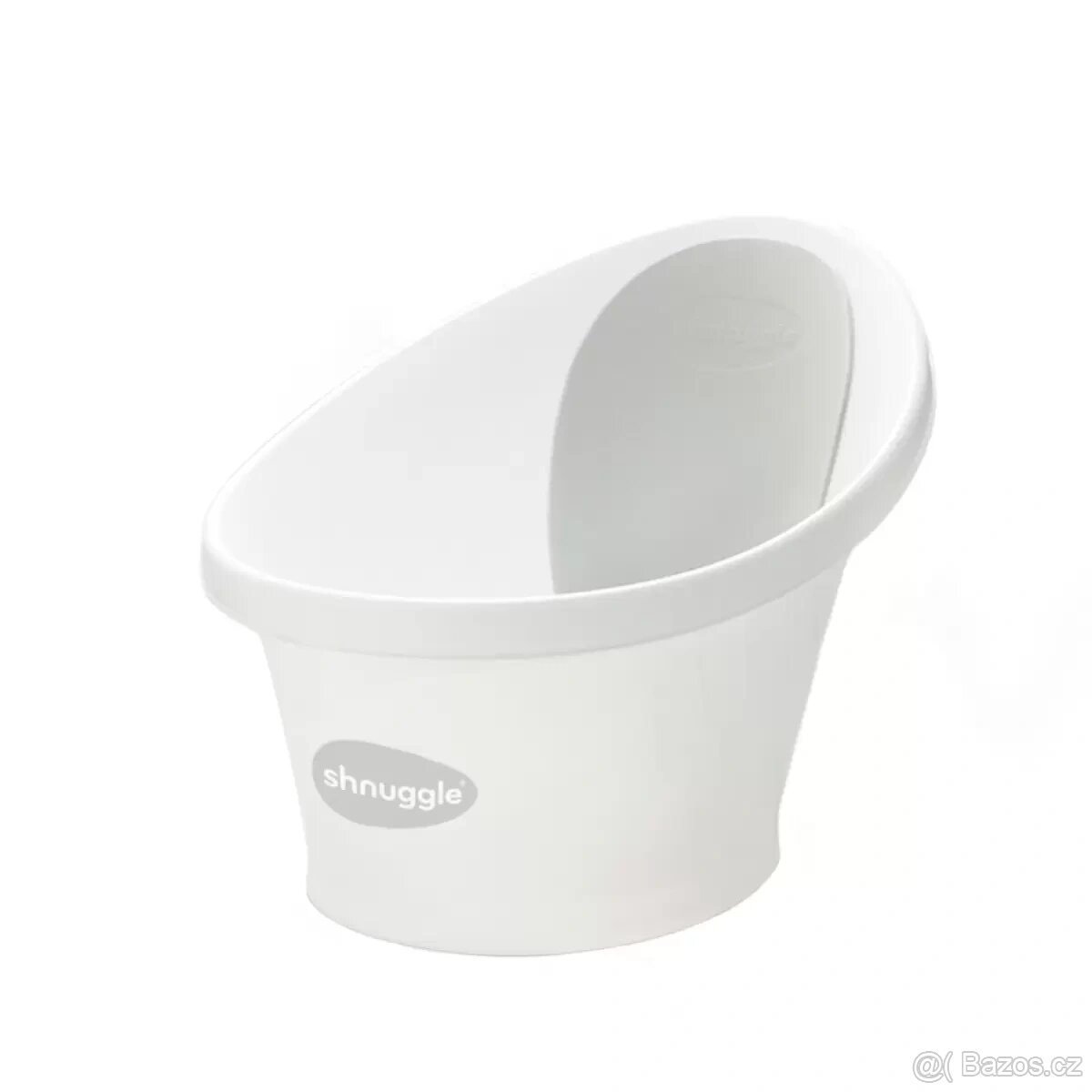 Vanička Shnuggle bílá/šedá opěrka
