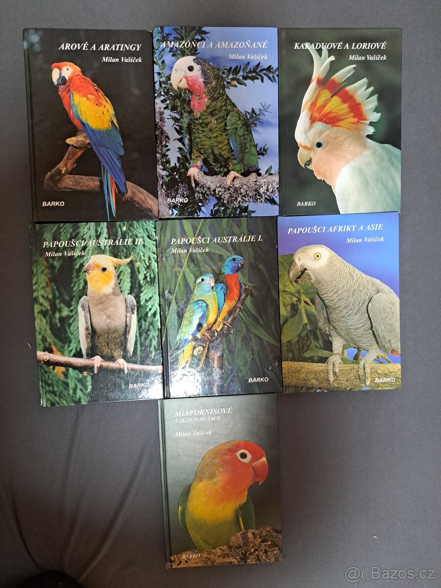 Odborná literatura - chovatelství - papoušci