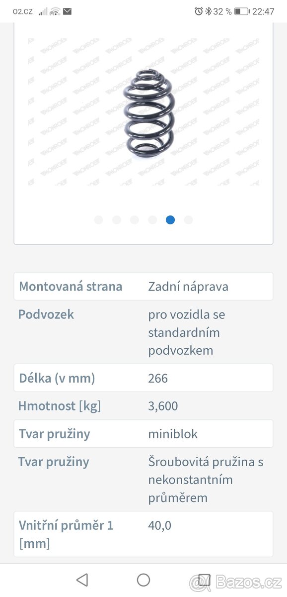 BMW X3 Pružiny přední zadni sportovni podvozek X3 e83