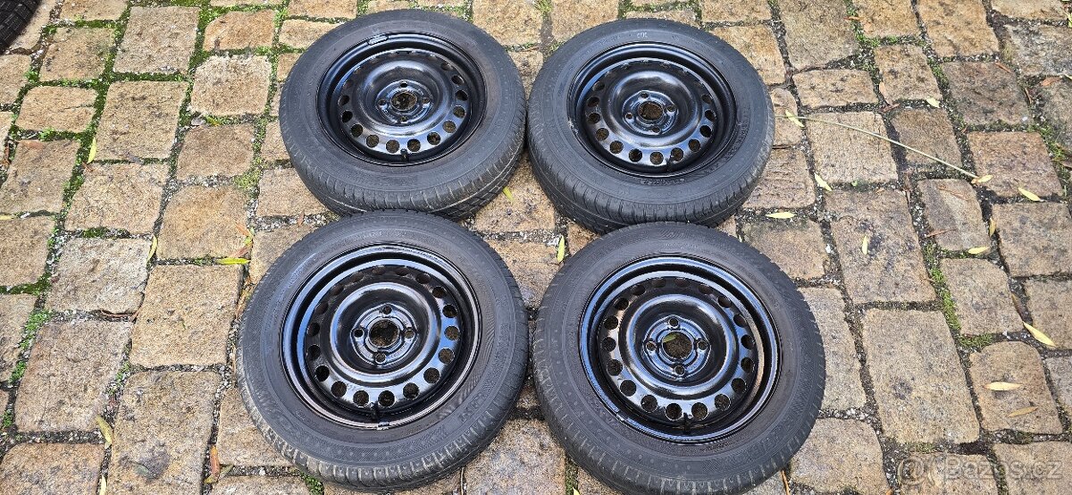 Plechy Opel 14",4x100, letní pneu 175/65/14 zašlu