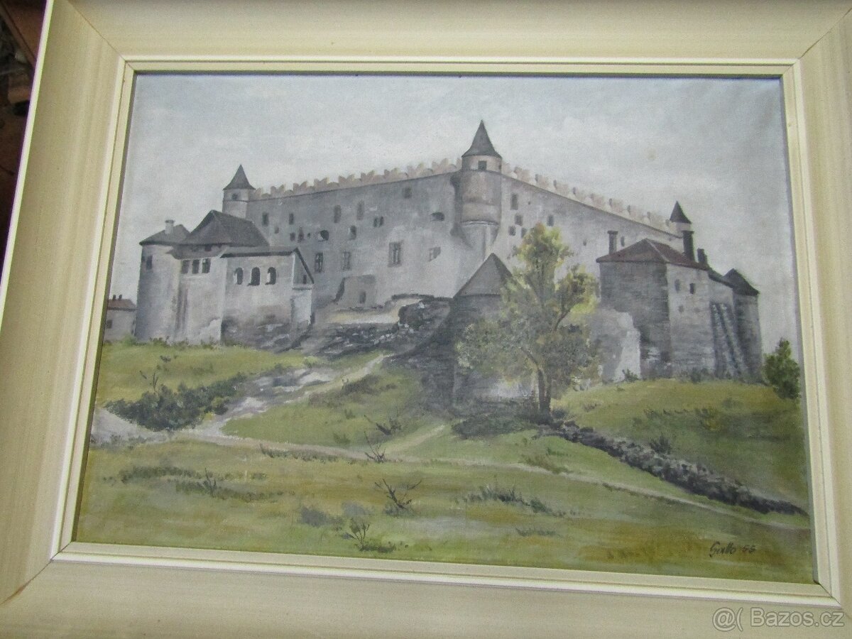 HRAD.Kvalit obraz,plátno,olej za 2500 kč