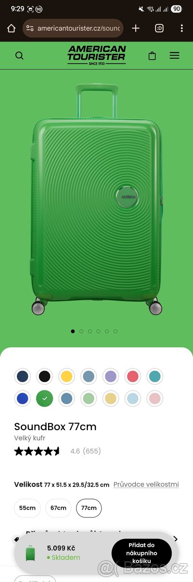 Cestovní kufr American Tourister Soundbox 77