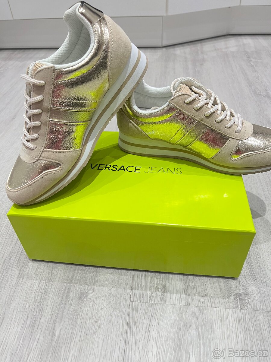 Dámské tenisky sneakers Versace jeans zlaté
