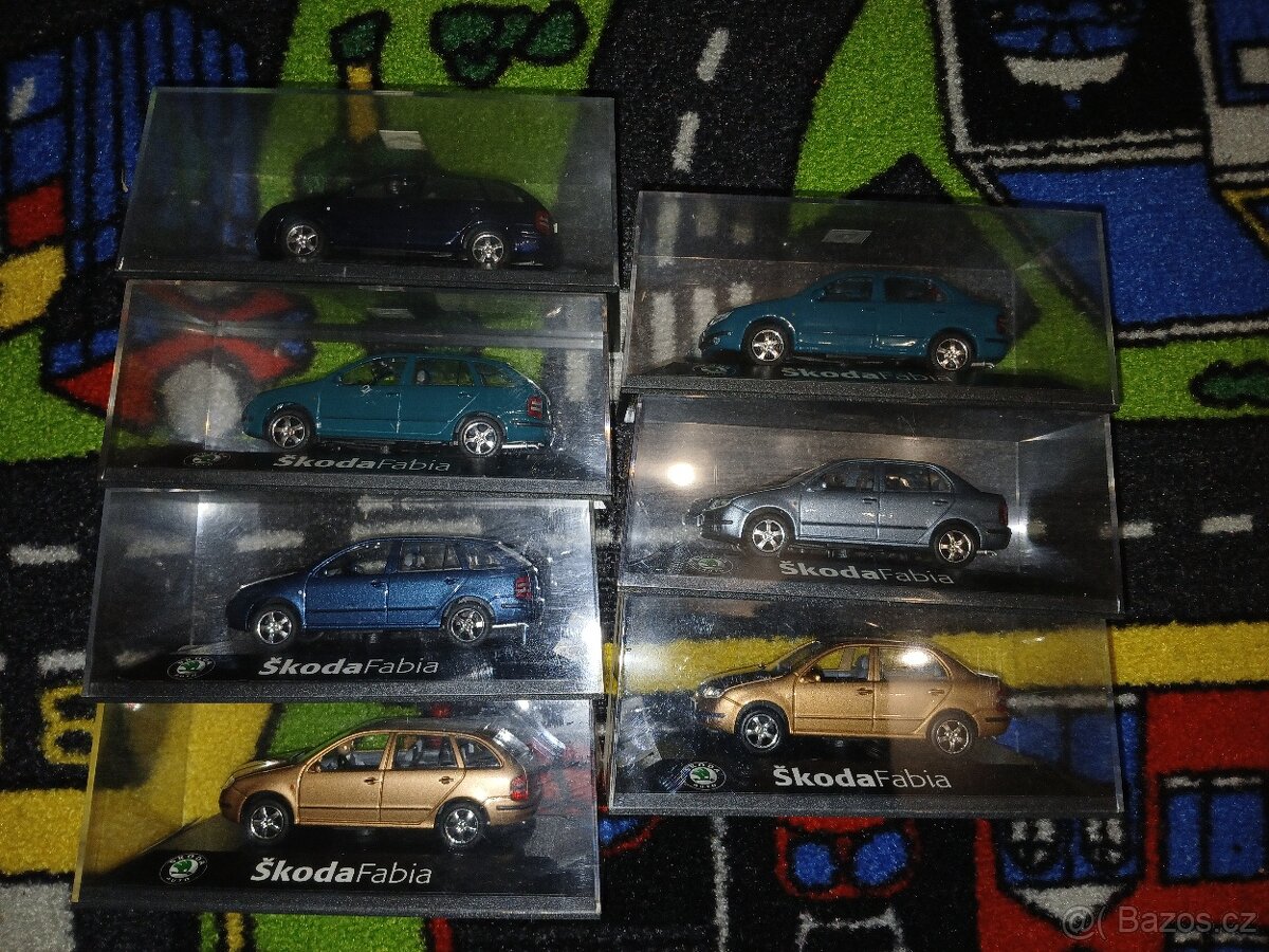Modely skoda Fabia 1 sedan a combi 1:43 kaden