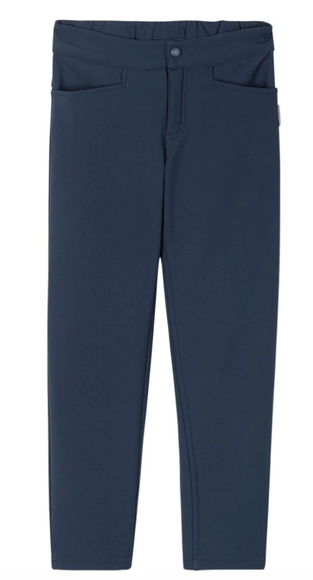 REIMA IDEA NAVY SOFTSHELLOVÉ KALHOTY velikost 128