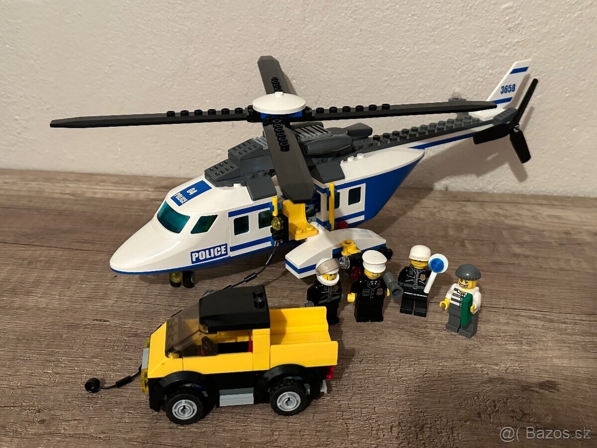 Lego 3658 policajný vrtulnik kompletne