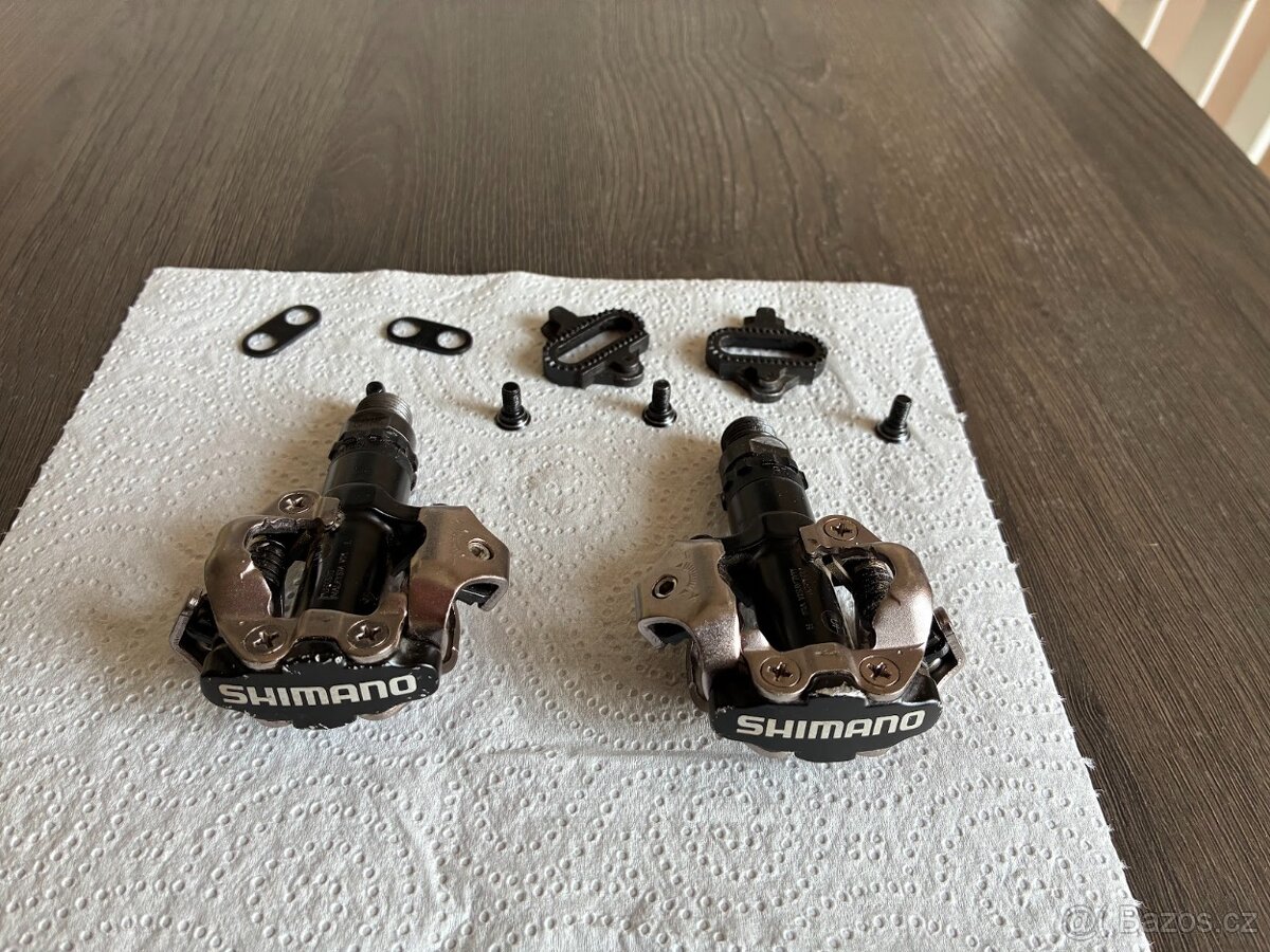 Pedály SHIMANO SPD PD-M520 s kufry SM-SH51(2x použité, nové)