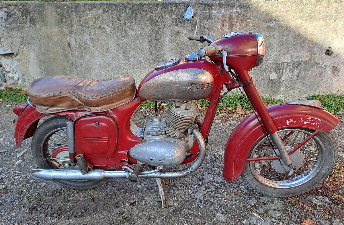 Jawa-ČZ 250 / 353 půlbuben (mezityp), rok výroby 1955