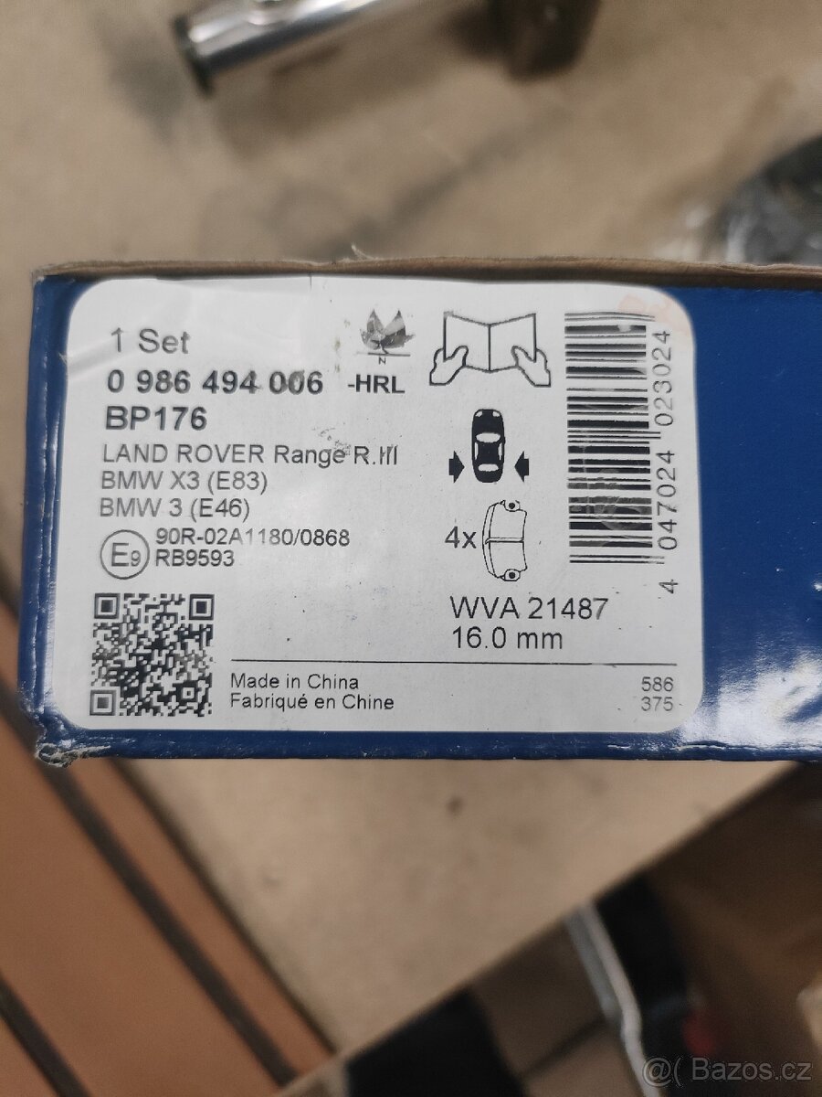 Destičky BMW X3  3