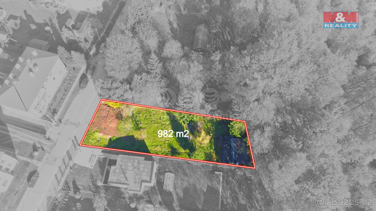 Prodej pozemku k bydlení, 982 m², Broumov, ul. Komenského