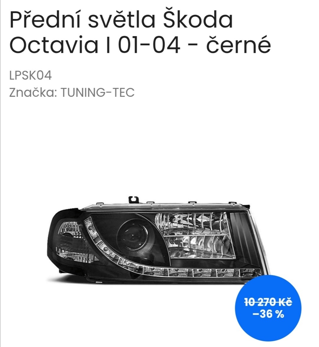 Prodám přední světla - Tuning_Tec