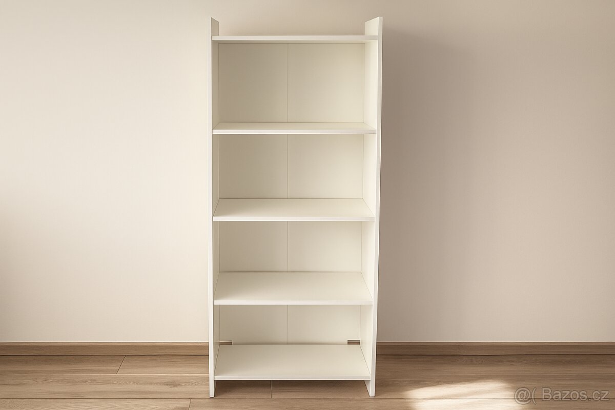 knihovna, bílý regál výborný stav