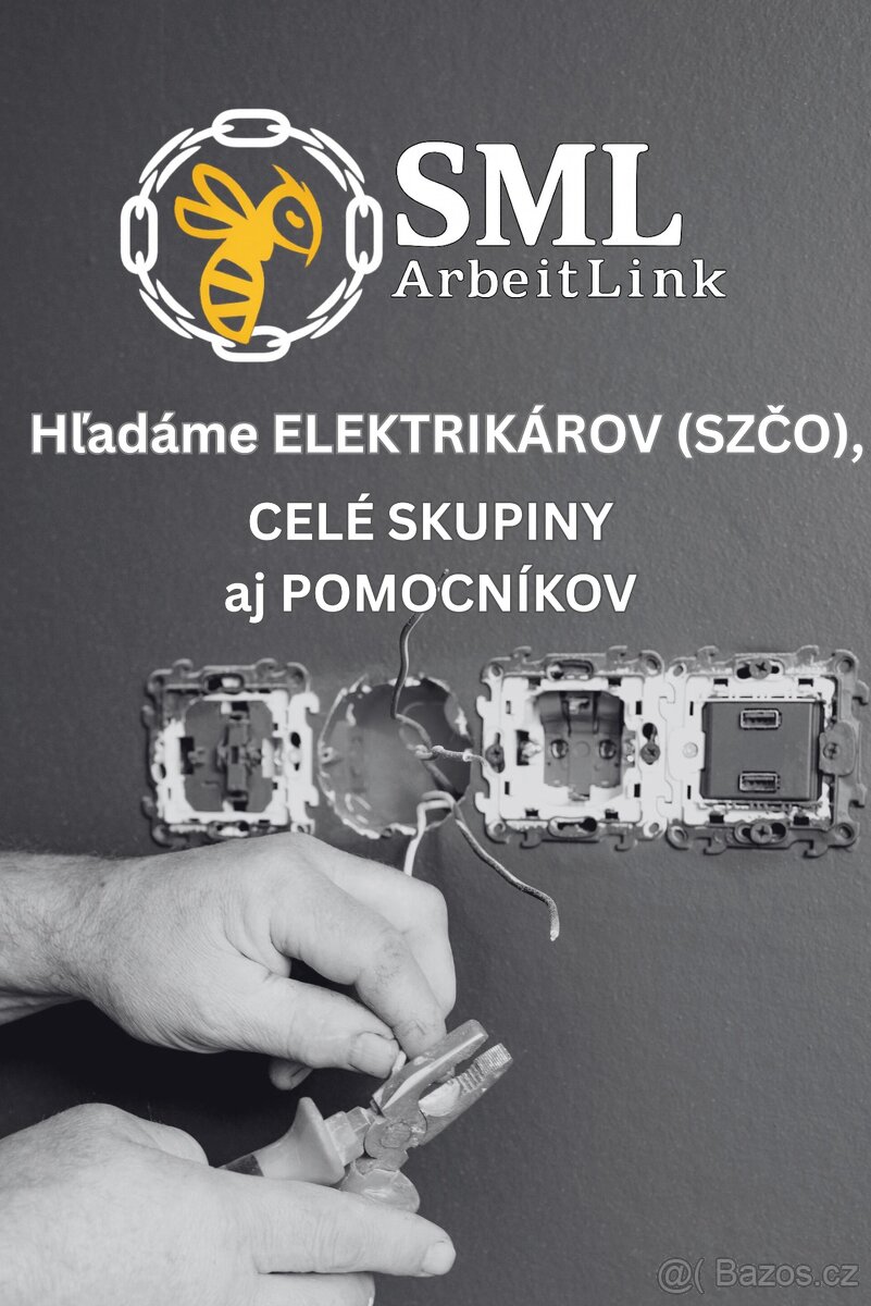 Hledáme ELEKTRIKÁŘE (ŽL), CELÉ PARTIE i POMOCNÍKY
