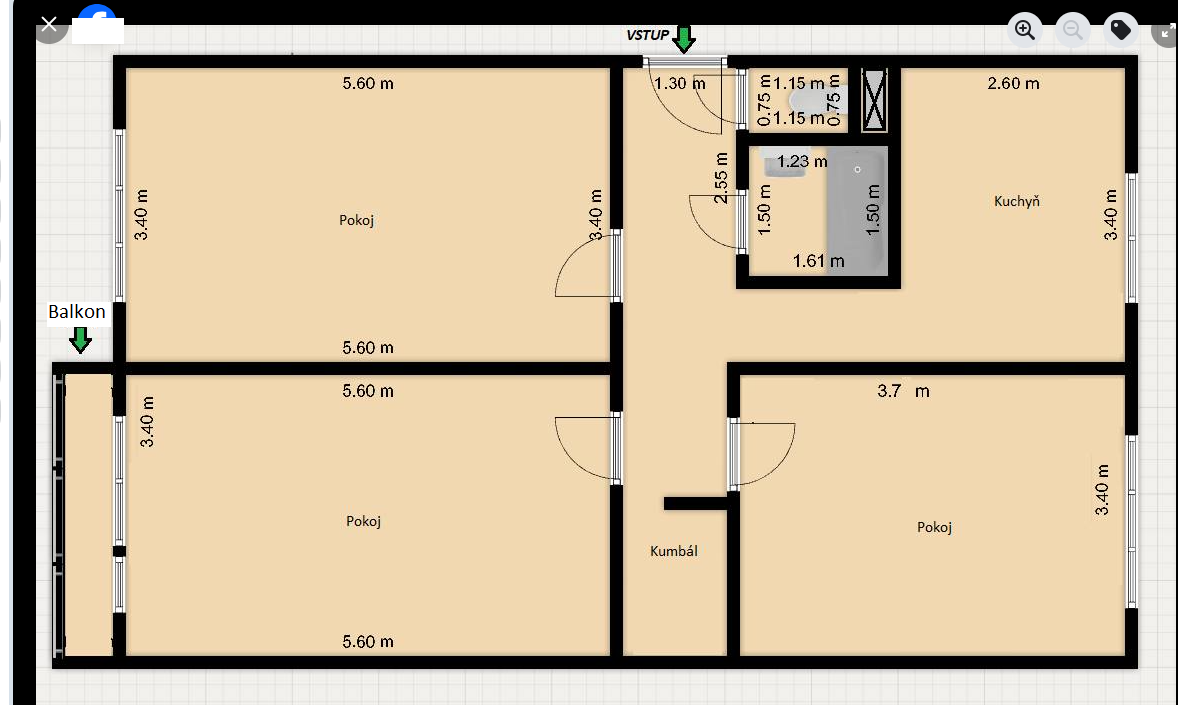 Prodám byt 3+1 s balkónem, převod do osobního vlastnictví