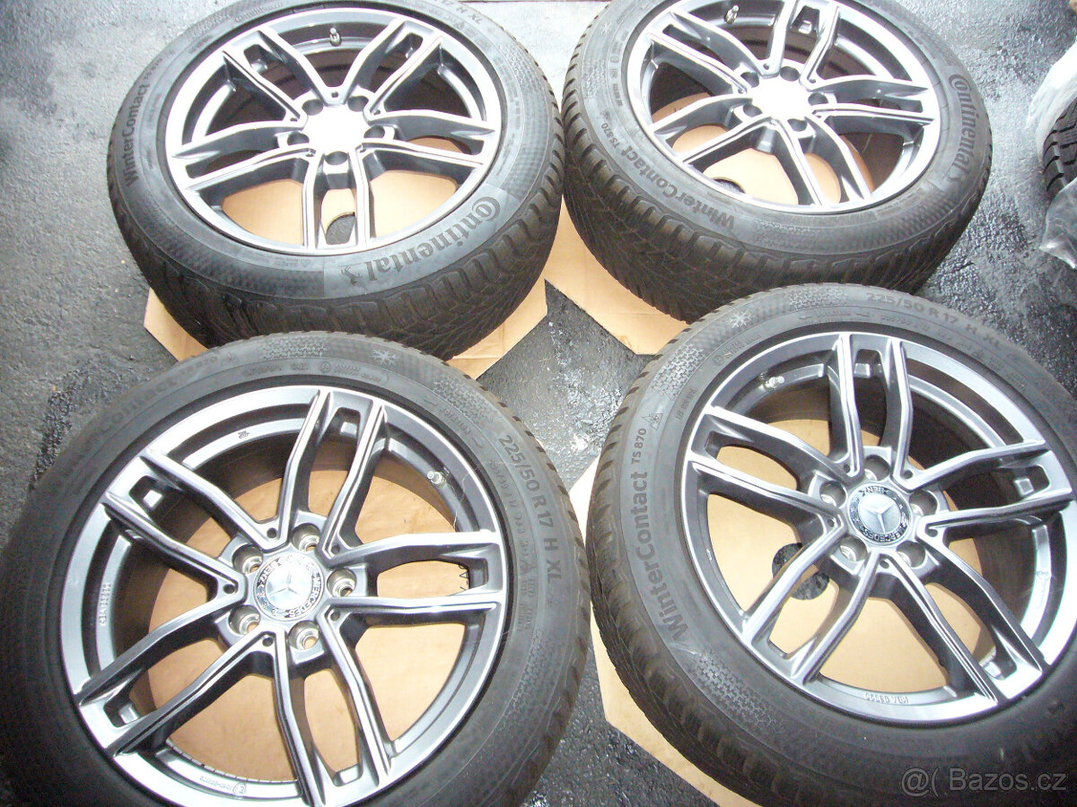 ZIMNÍ ALU KOLA MERCEDES 17" 7,5" et-42,stř.-66,6,