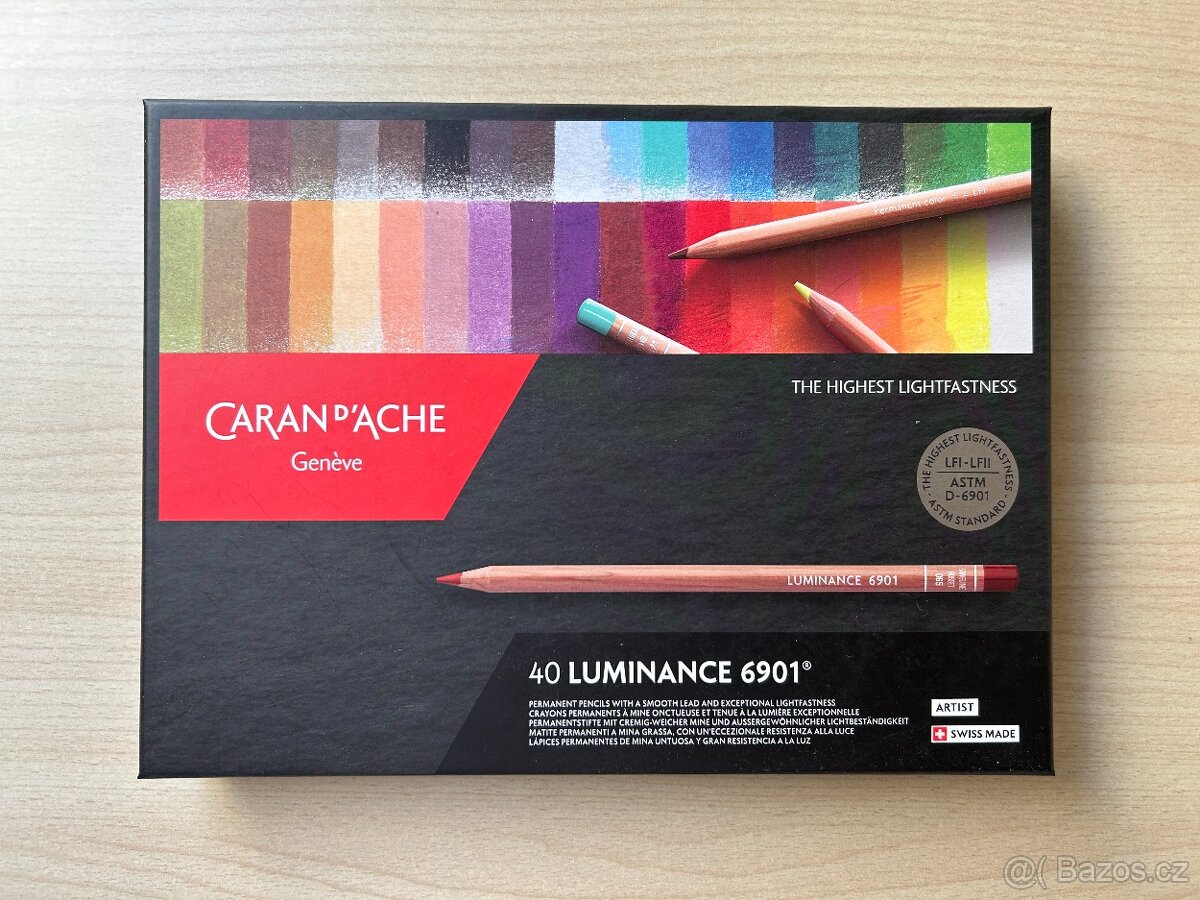 Umělecké pastelky Caran d´Ache Luminance SET 40 + Blender
