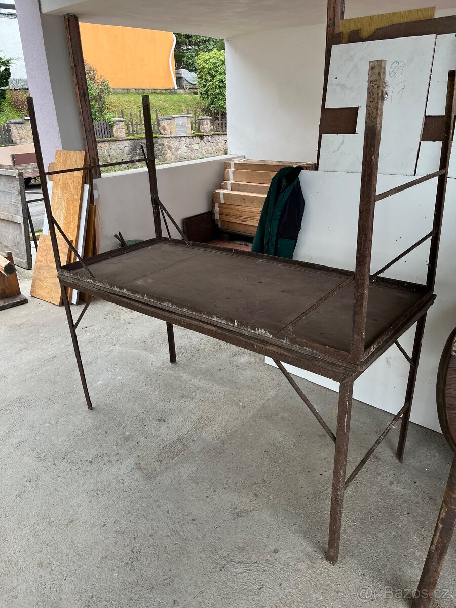 2x stavební stůl 70x160x80 cm