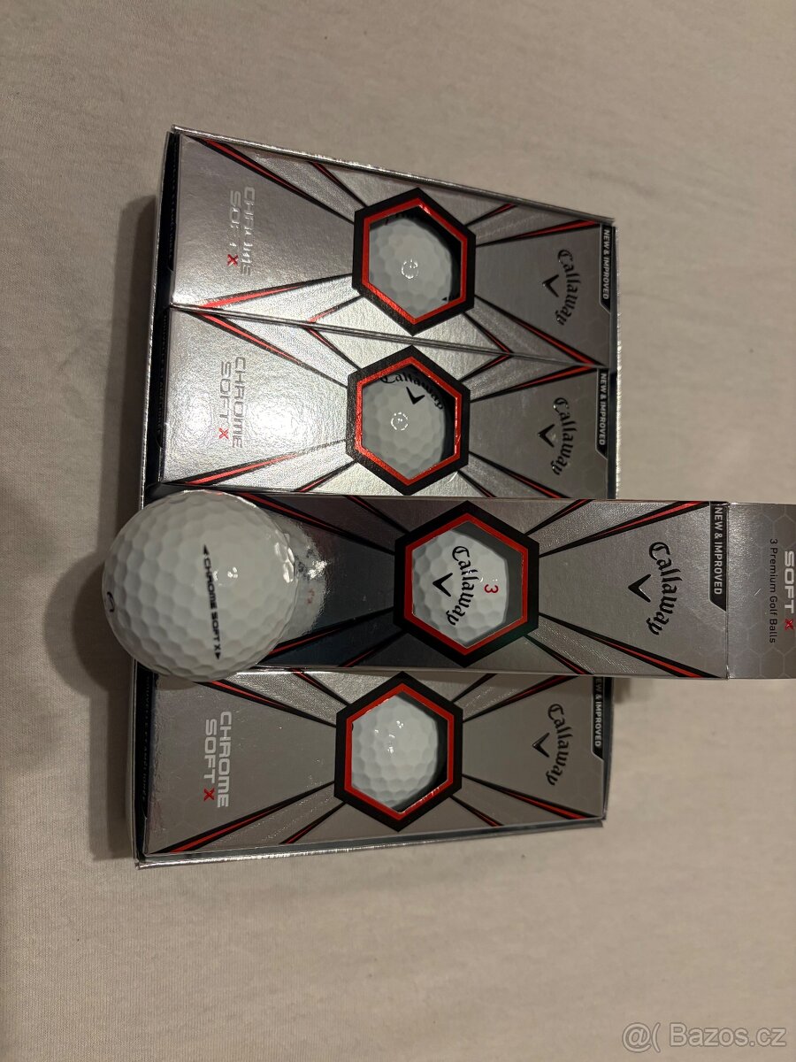 Callaway Chrome Soft X golfové míčky WHITE