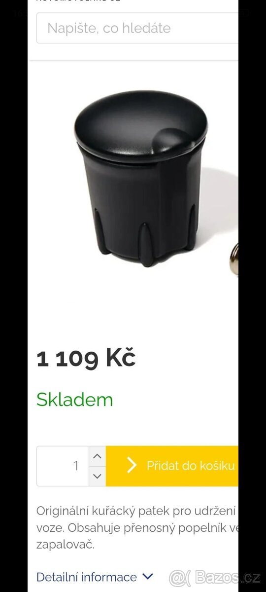 Originál popelník Dacia Renault
