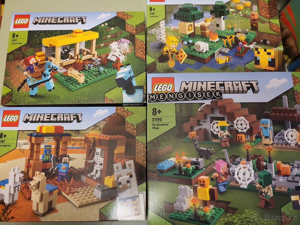 lego Minecraft figurky a sety 21261 21165 21167 21171
