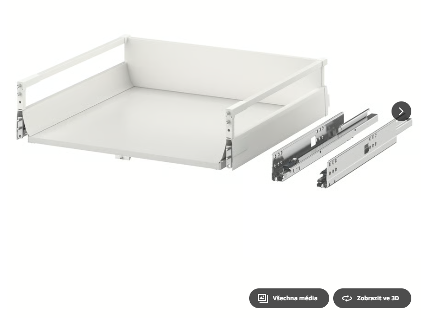 Ikea MAXIMERA, zásuvka 60x60 pro čelo v. 20 cm