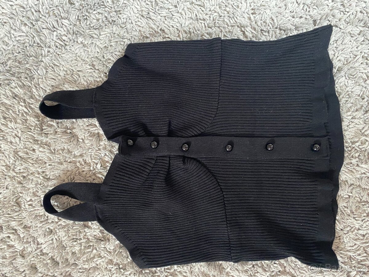 Pěkný nový černý letní top XS/34