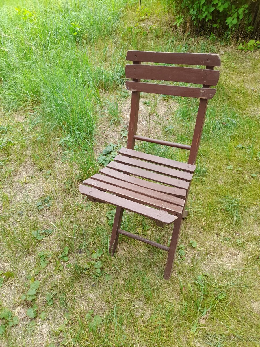 Židle dřevěná skládací 4 ks