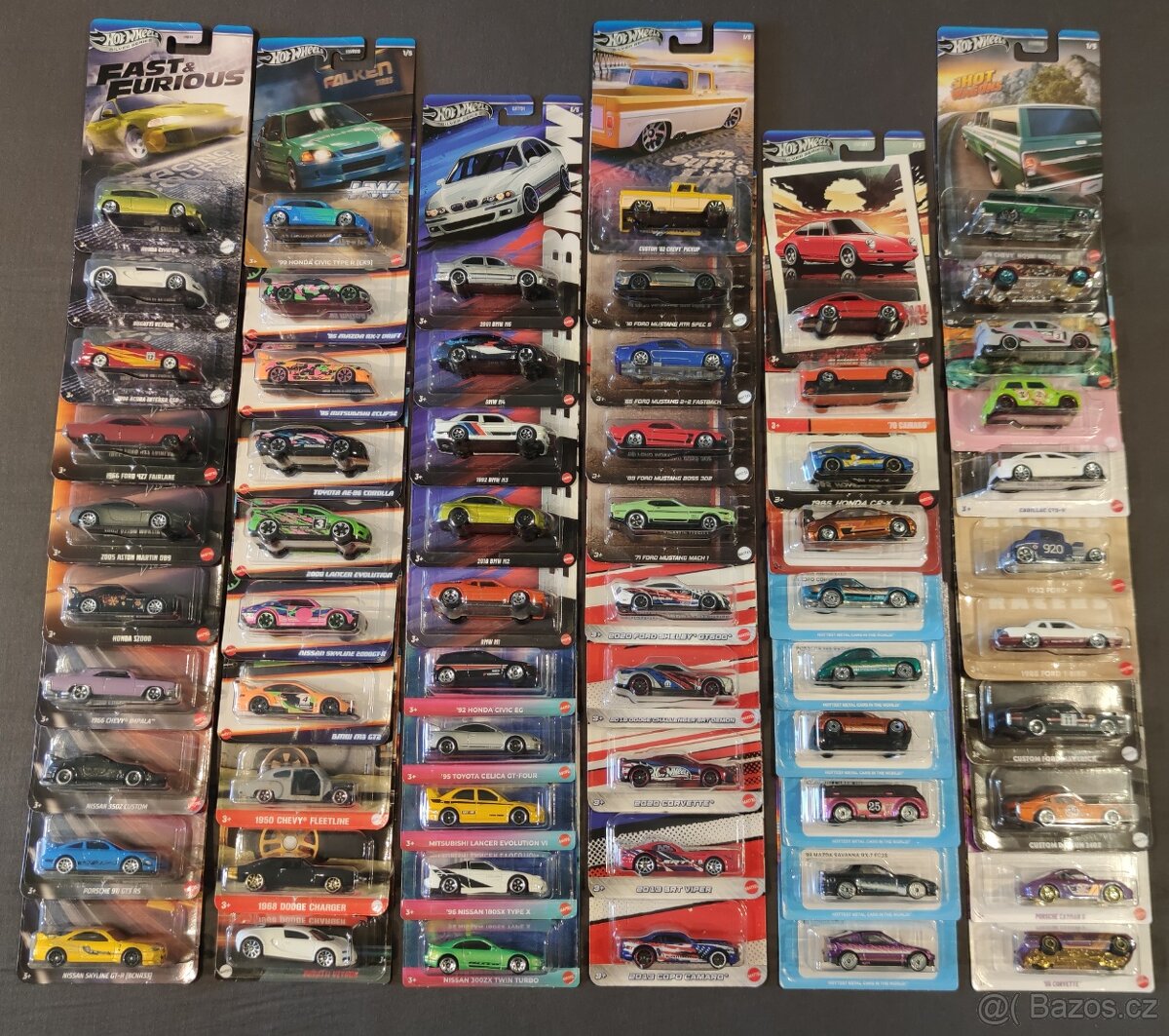 Hot Wheels kusovky zo sérií