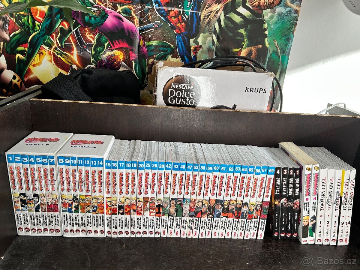 Mangy Naruto + Boruto + útok titánů + tokijský ghůl