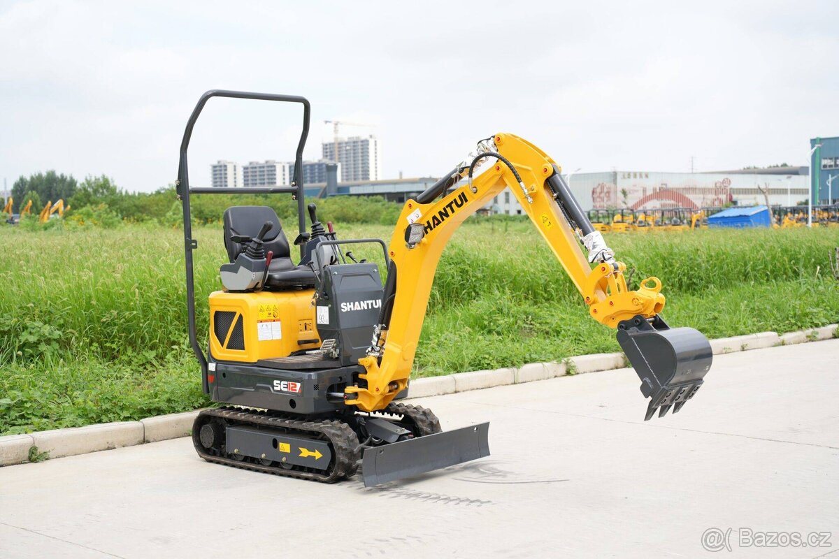 Pásový minibagr SHANTUI SE12 - použitý 3mth Sleva + SKLADEM