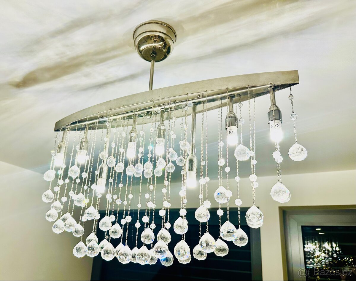 Křišťálový lustr, průměr 69 cm