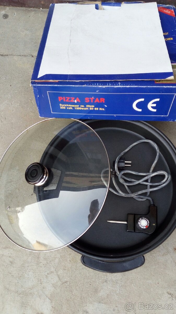 Pánev na pizzu - elektrická. 40cm