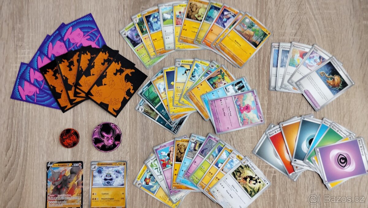 Pokémon karty originál, mince obaly
