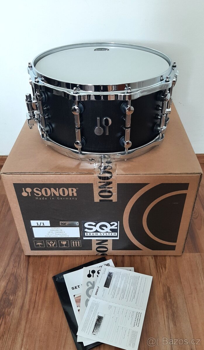 Prodám nový snare Sonor SQ2 Beech-14x7",medium,Vintage Onyx