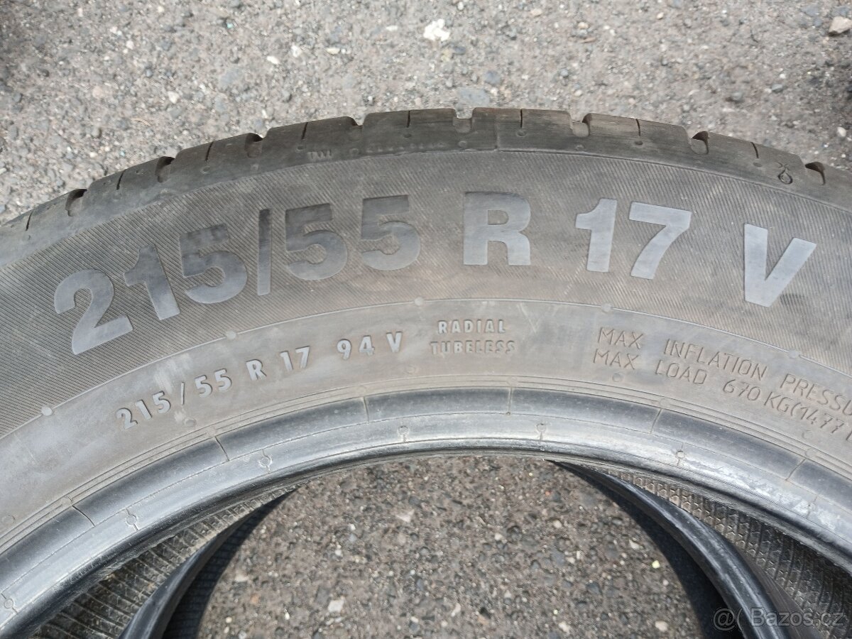 2ks letní pneu 215/55 r17