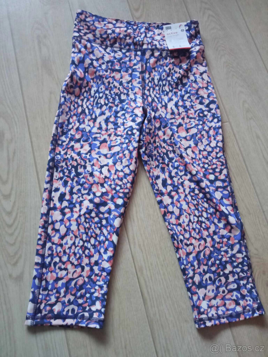 Strakaté 3/4 legíny F&F activecrop vel.34/146 NOVÉ
