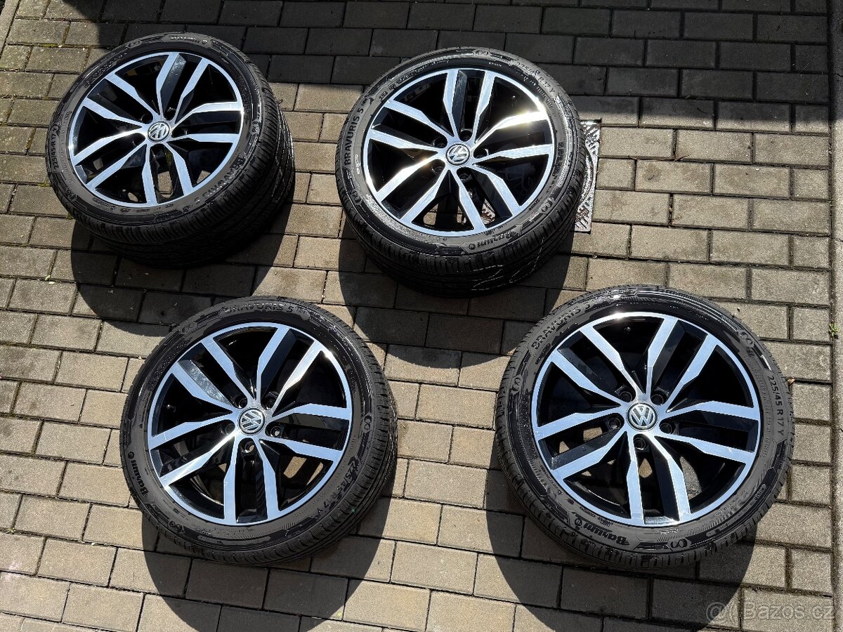 Originální ALU kola VW Madrid R17 5x112 + letní pneu 225/45/